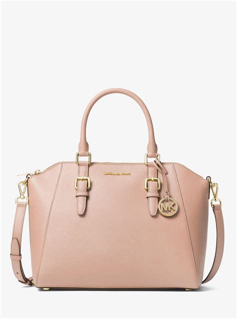 michael kors ciara large saffiano leather satchel|Michael Kors saffiano leather tote.